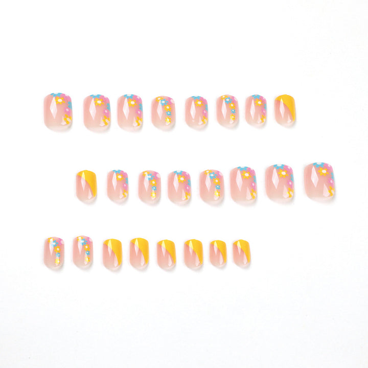 Artful Nail Extensions with Floral Pattern Stornfield