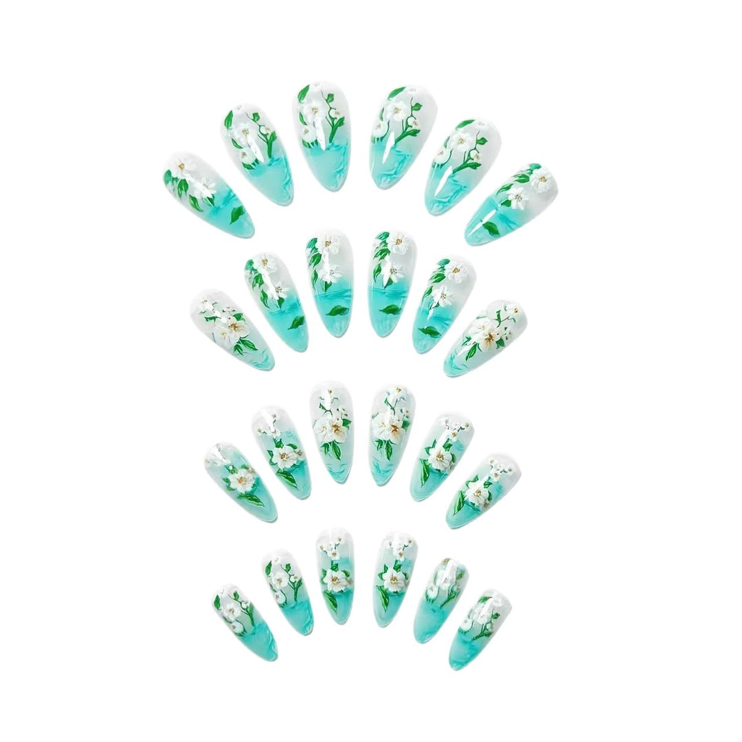 Elegant Artificial Nails in Floral Design Stornfield