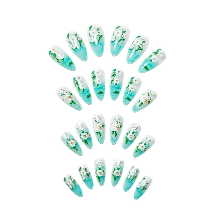 Elegant Artificial Nails in Floral Design Stornfield