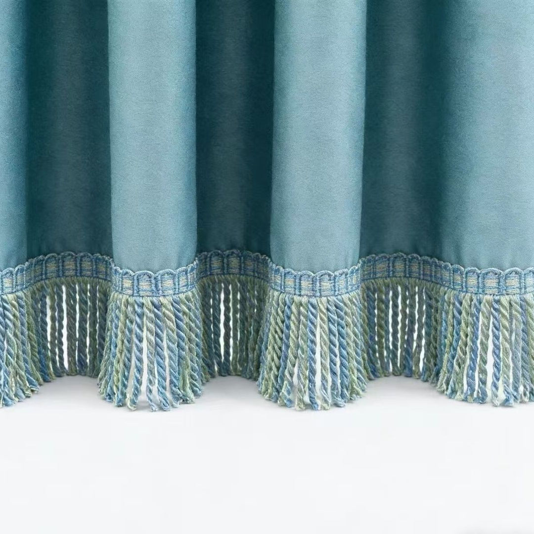 Noble curtain with fringe trim Stornfield