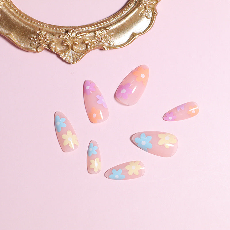 Floral-Themed Press-On Nail Design Stornfield