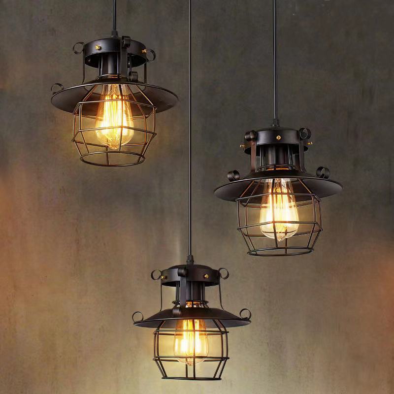 Industrial Cage Pendant Light