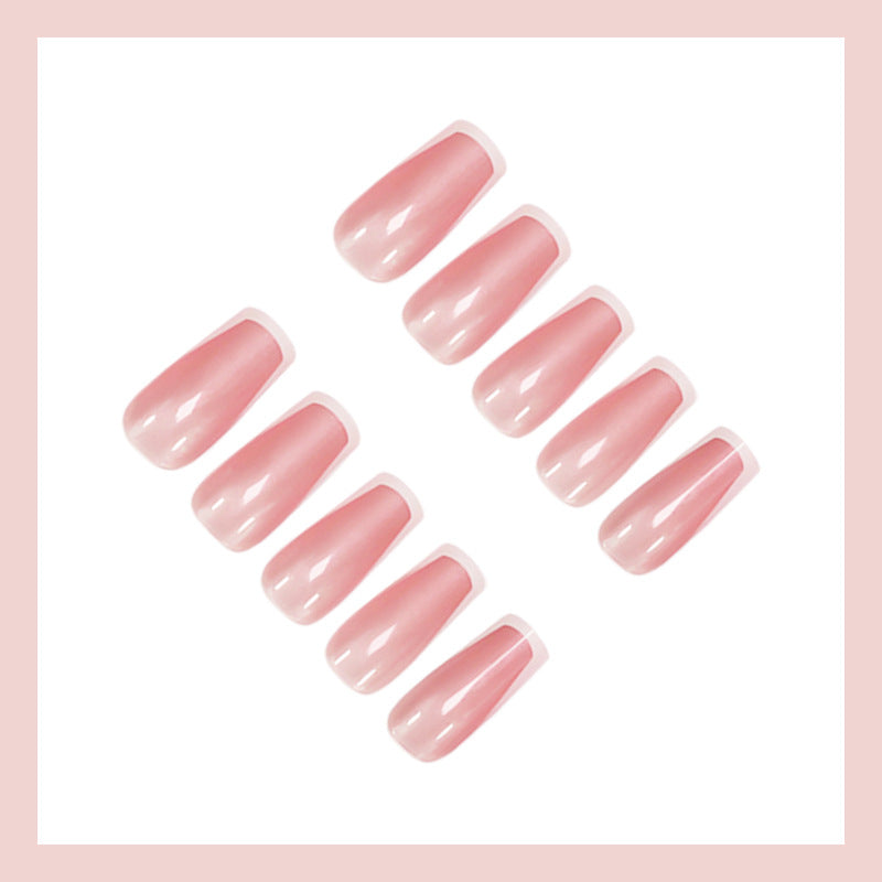 Artificial nail set with elegant French-tip design Stornfield