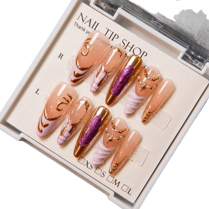 Glamorous Ornate Press-On Nail Designs