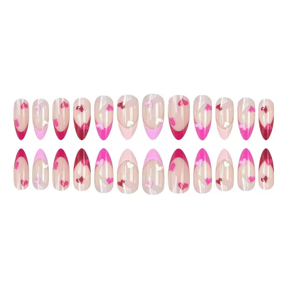 Artificial nail set with romantic heart designs Stornfield