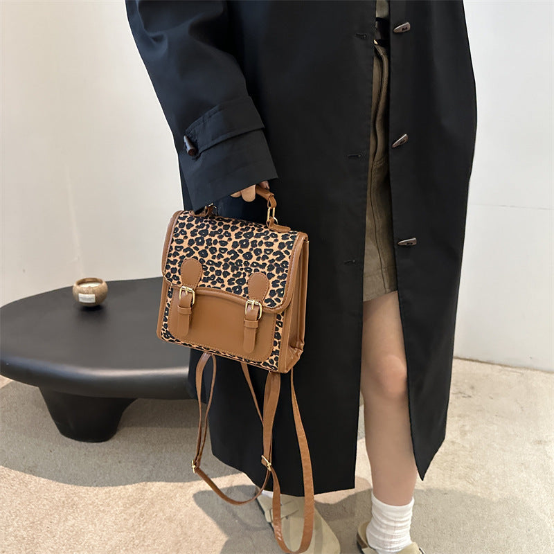 Chic Leopard Print Satchel Crossbody Bag Stornfield
