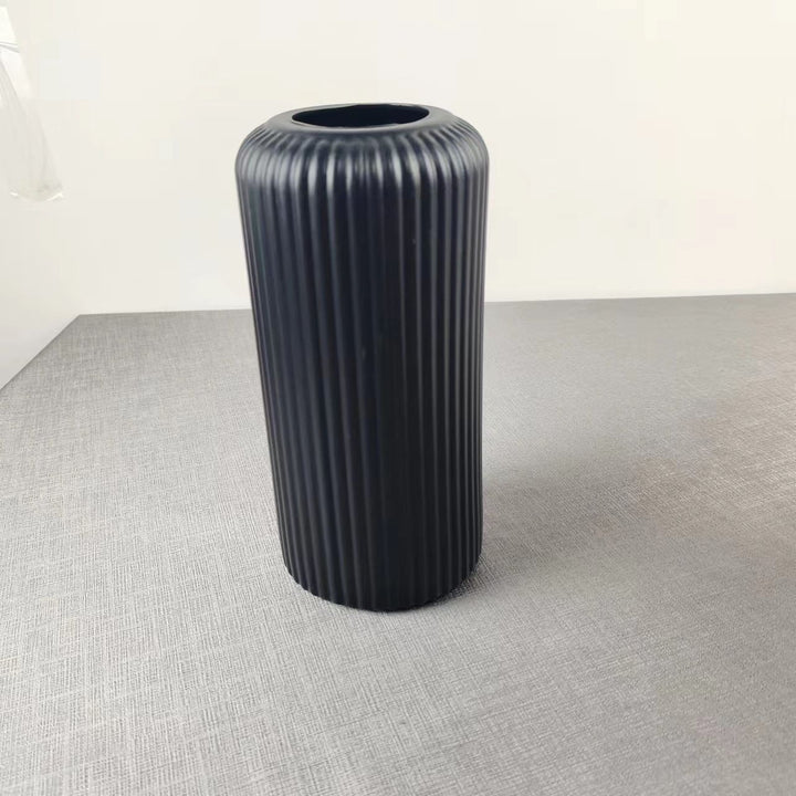 Modern Ribbed Ceramic Vase Stornfeild