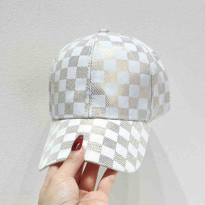 Women's Stylish Checkered Pattern Baseball Cap Stornfield