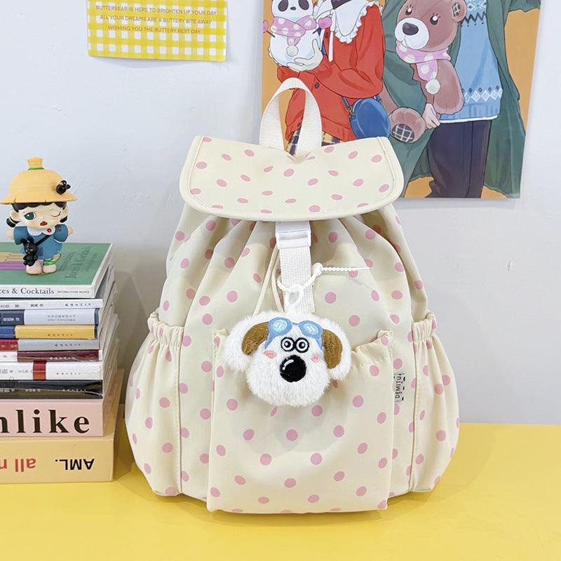 Playful Polka Dot Drawstring Backpack Stornfield
