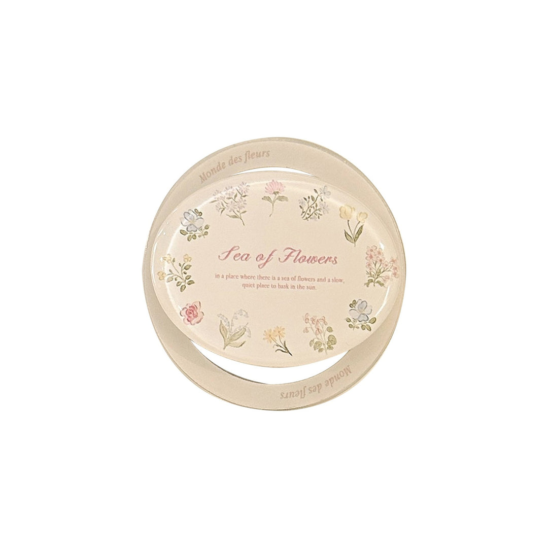 Elegant ceramic coaster with floral design Stornfield