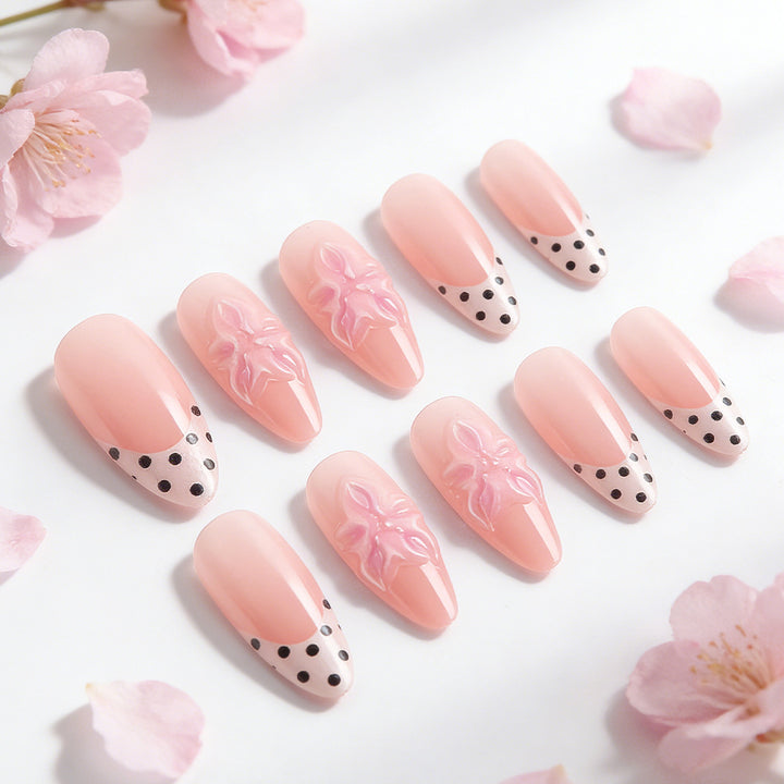 Elegant Floral Press-On Nail Art Stornfield