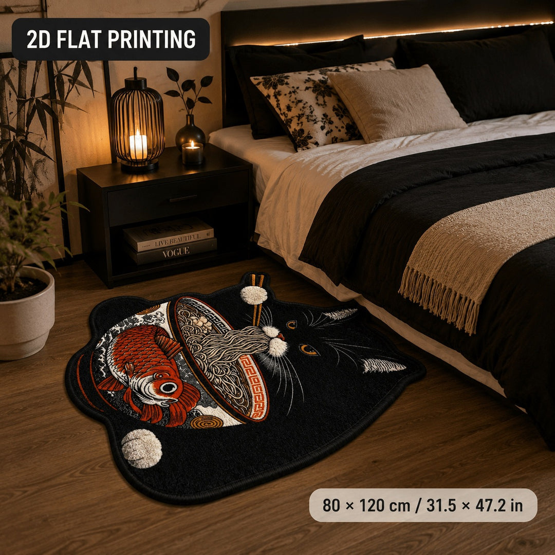 Playful Cat-Shaped Area Rug