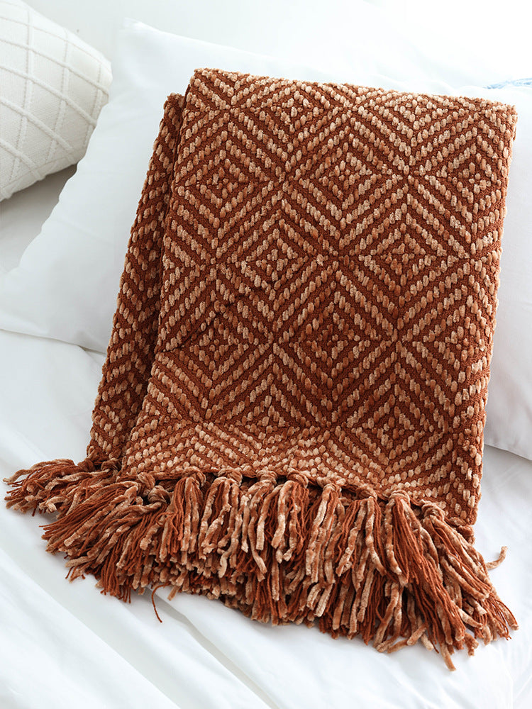 Decorative Woven Throw Blanket