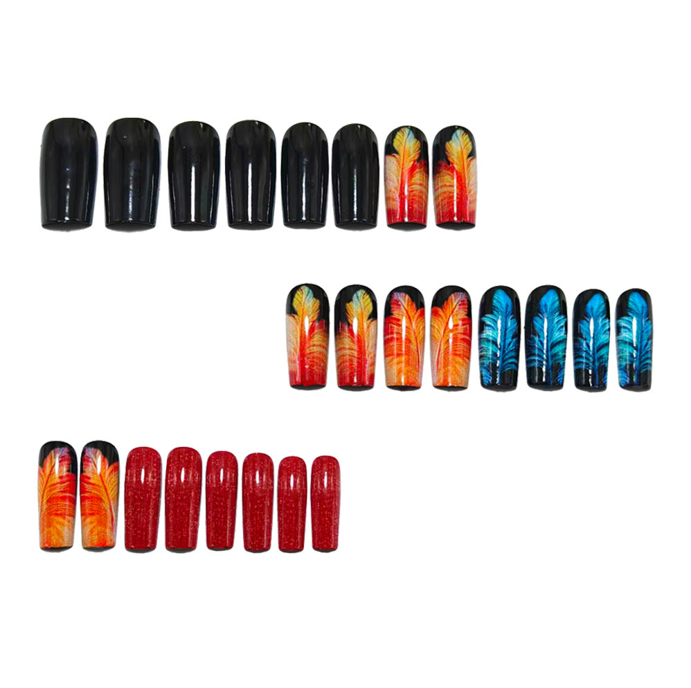 Artificial Nails in Stylish Feather Design Stornfield