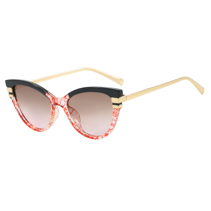Ladies Cat-Eye Sunglasses with Elegant Metal Accents Stornfield