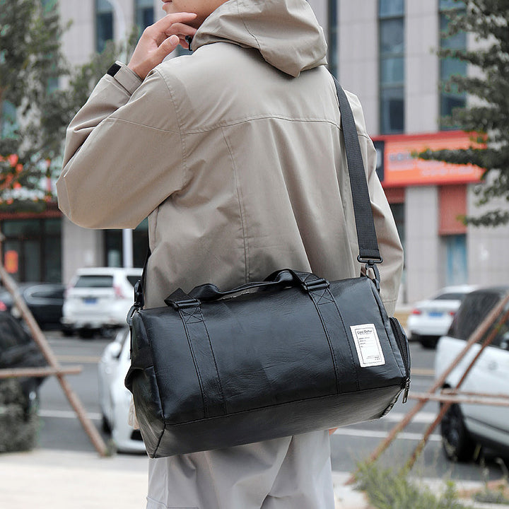 Premium Leather Travel Duffel Bag Stornfield