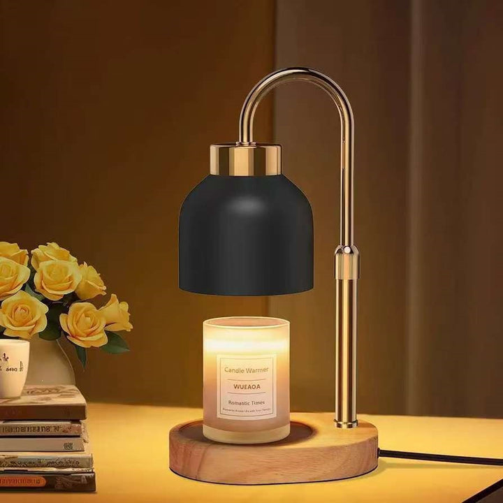 Modern Minimalist Table Lamp with Integrated Candle Holder