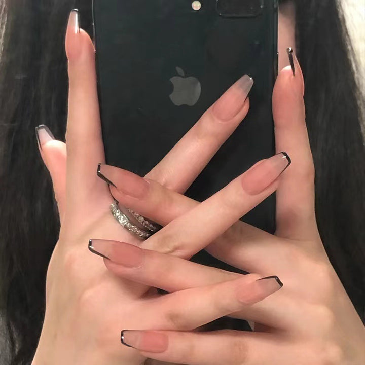 Artful nail extensions with elegant French tips Stornfield