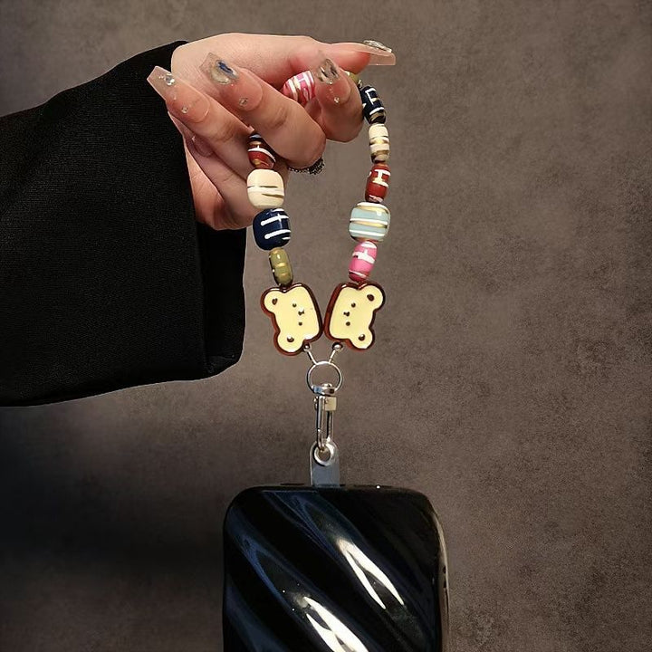 Whimsical Bear-Themed Beaded Keychain Stornfield