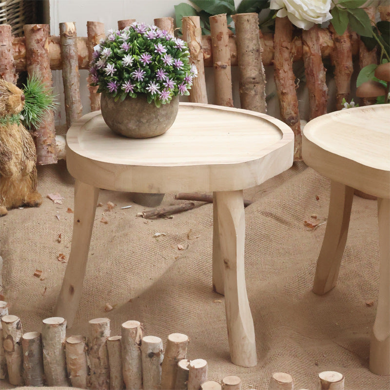 Modern wooden footstool Stornfield