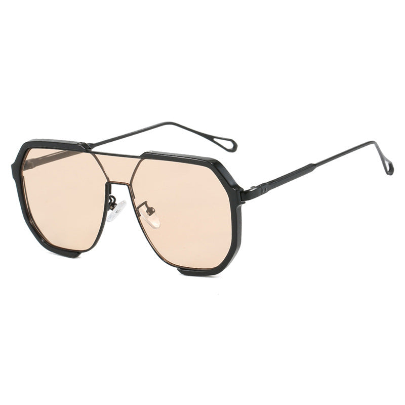 Ladies extravagant sunglasses in hexagonal design with transparent frame Stornfield