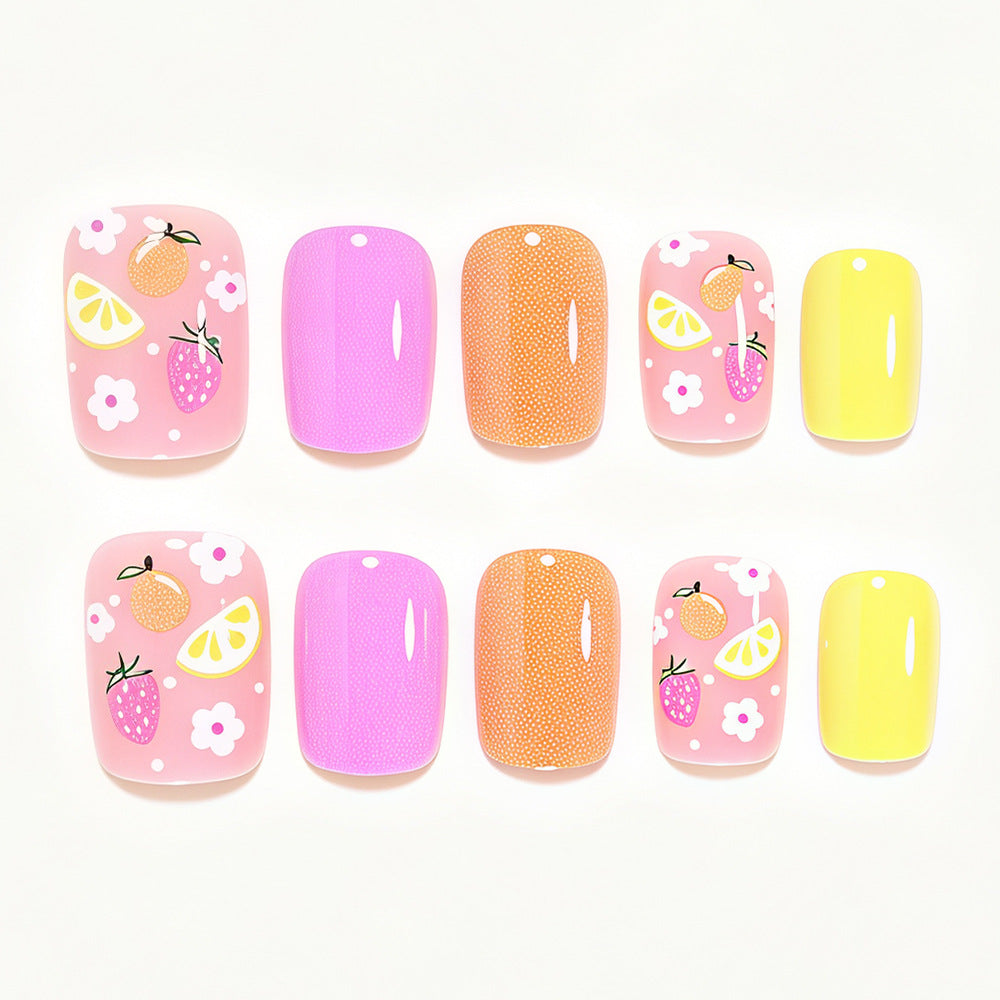 Fruit-Inspired Press-On Nail Art Set Stornfield