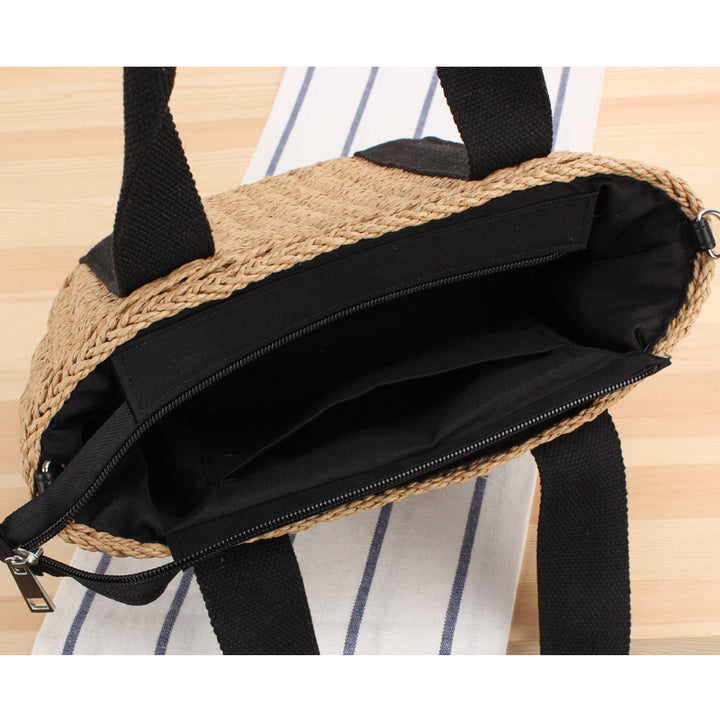 Elegant Braided Handbag with Contrasting Shoulder Straps Stornfield
