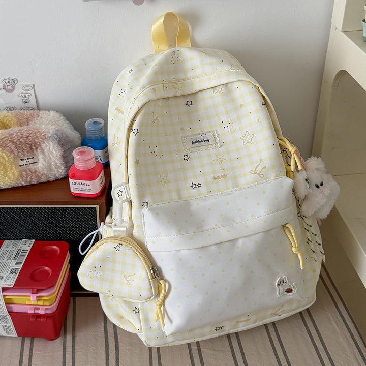 Stylish Checks Print Casual Backpack Stornfield