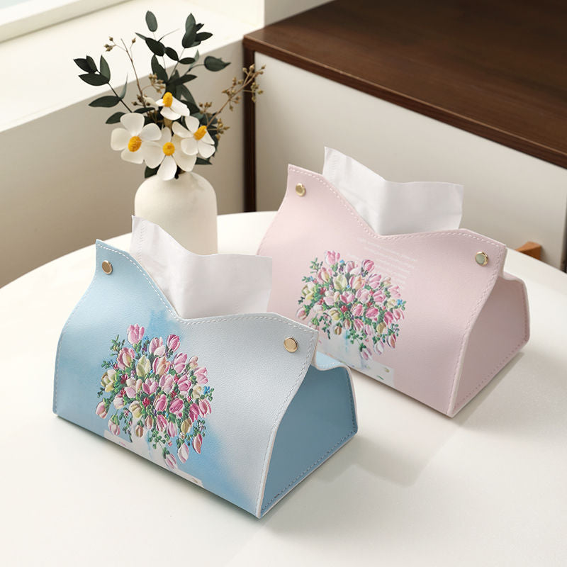 Decorative Floral Design Tissue Box Cover Stornfield