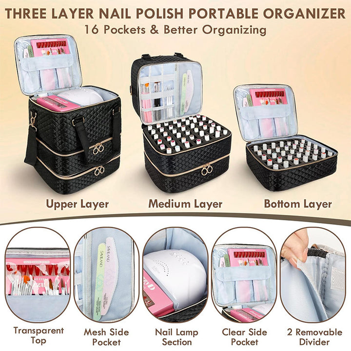 Cosmetic Organizer Bag with Multi-Level Design Stornfield