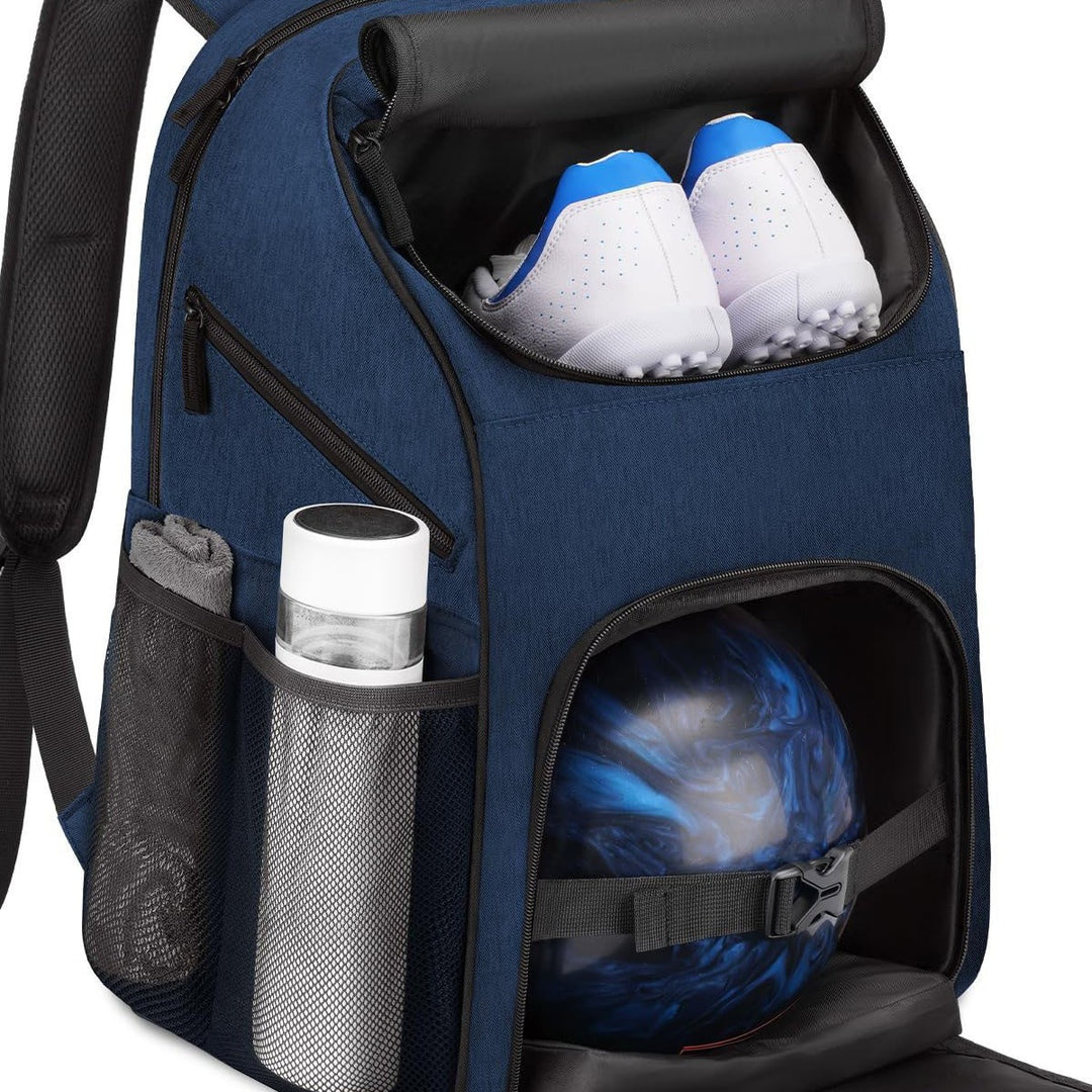 Unisex Sporty Backpack with special compartments for shoes and bowling ball Stornfield