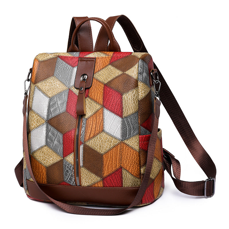 Geometric Pattern School Backpack Stornfield