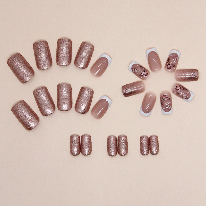 Decorative Butterfly and Glitter Nail Art Stornfield