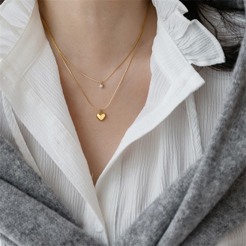Heart Charm Layered Necklace Stornfield