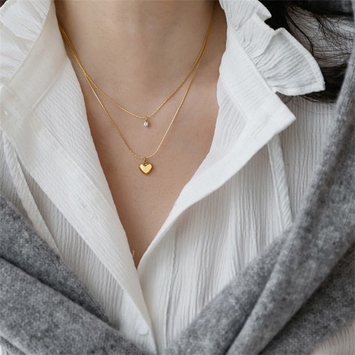 Heart Charm Layered Necklace Stornfield