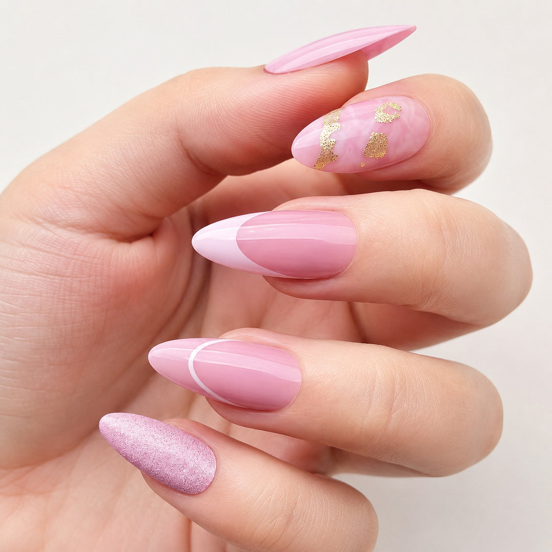Premium Nail Art Set with Glitter and Flower Pattern Stornfield