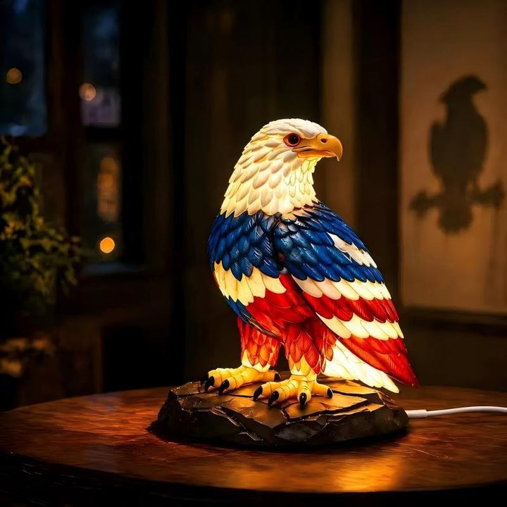Decorative LED table lamp in eagle design Stornfield