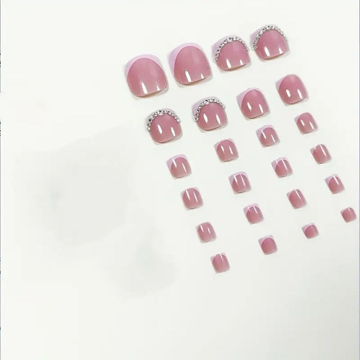 Nail art set with elegant design and glitter accents Stornfield