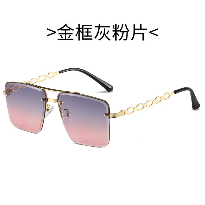 Women's Square Sunglasses with Elegant Chain Structure Stornfield