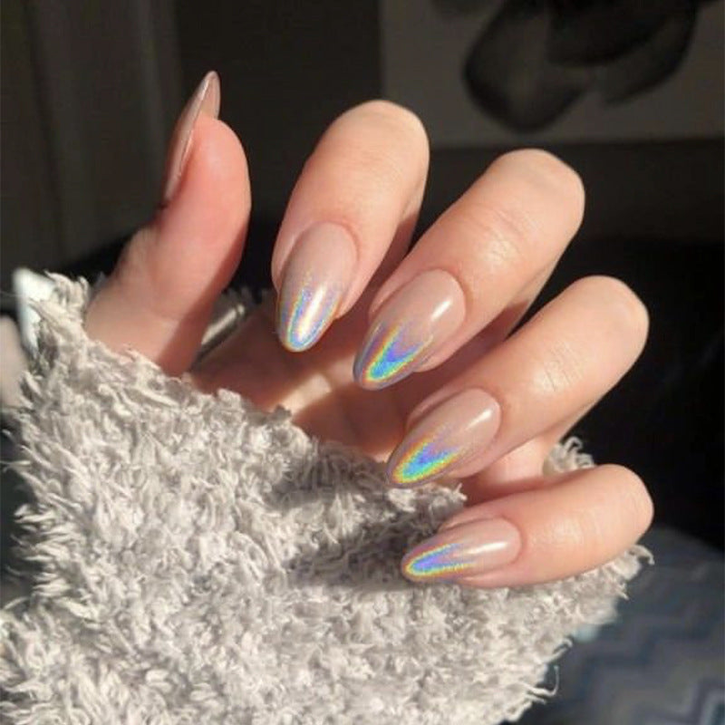 Glamorous Long Stiletto Press-On Nails with Holographic Finish Stornfield