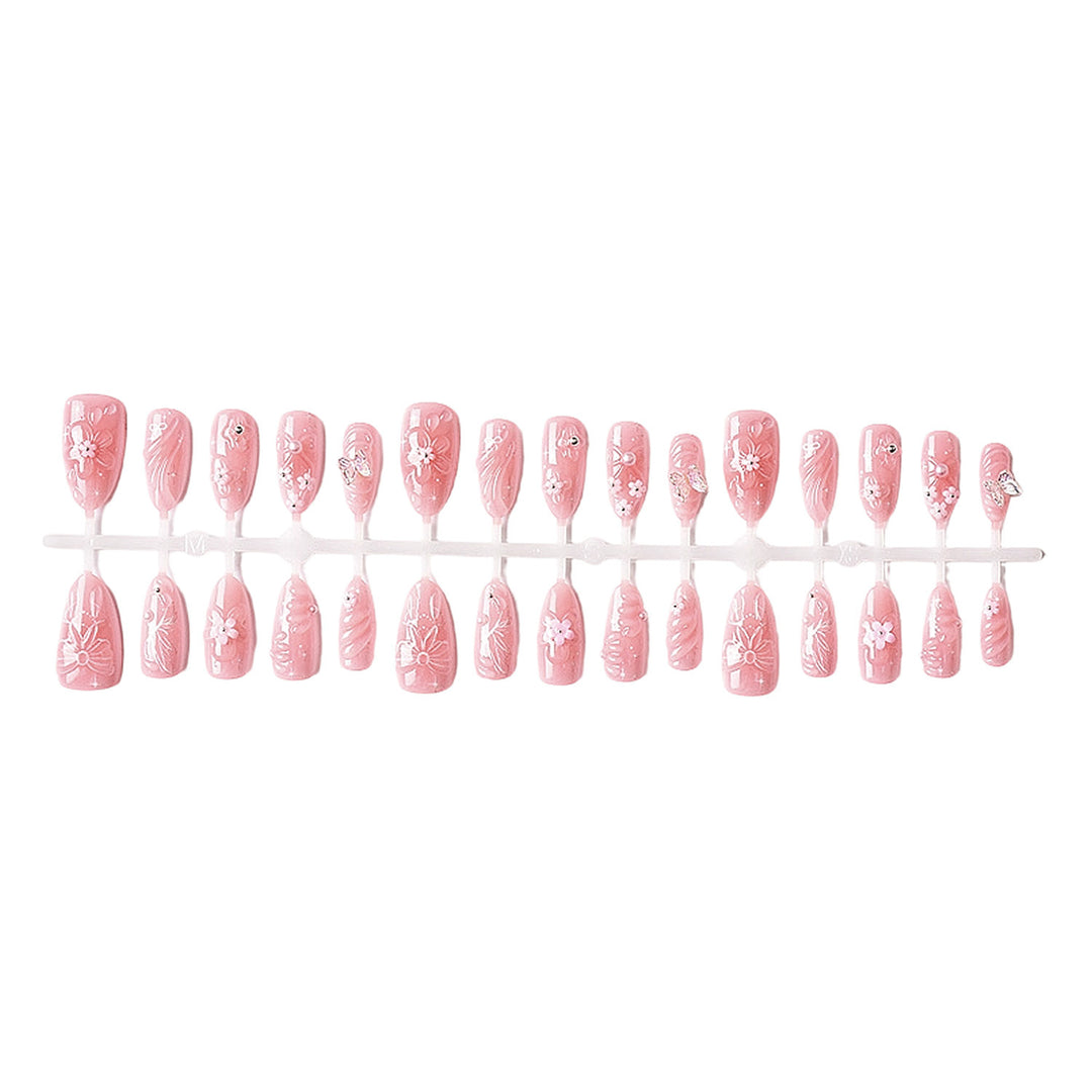 Decorative Floral Press-On Nail Art Set Stornfield
