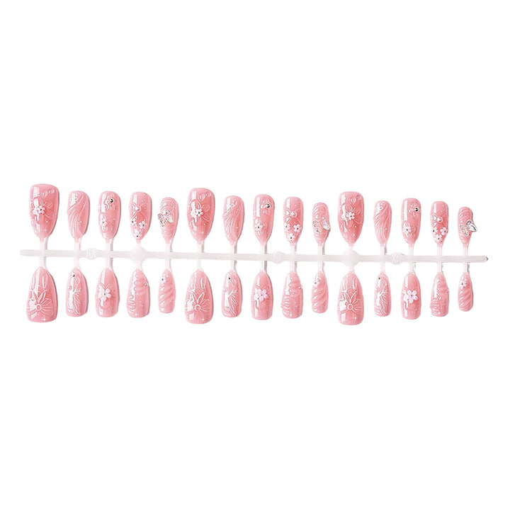 Decorative Floral Press-On Nail Art Set Stornfield
