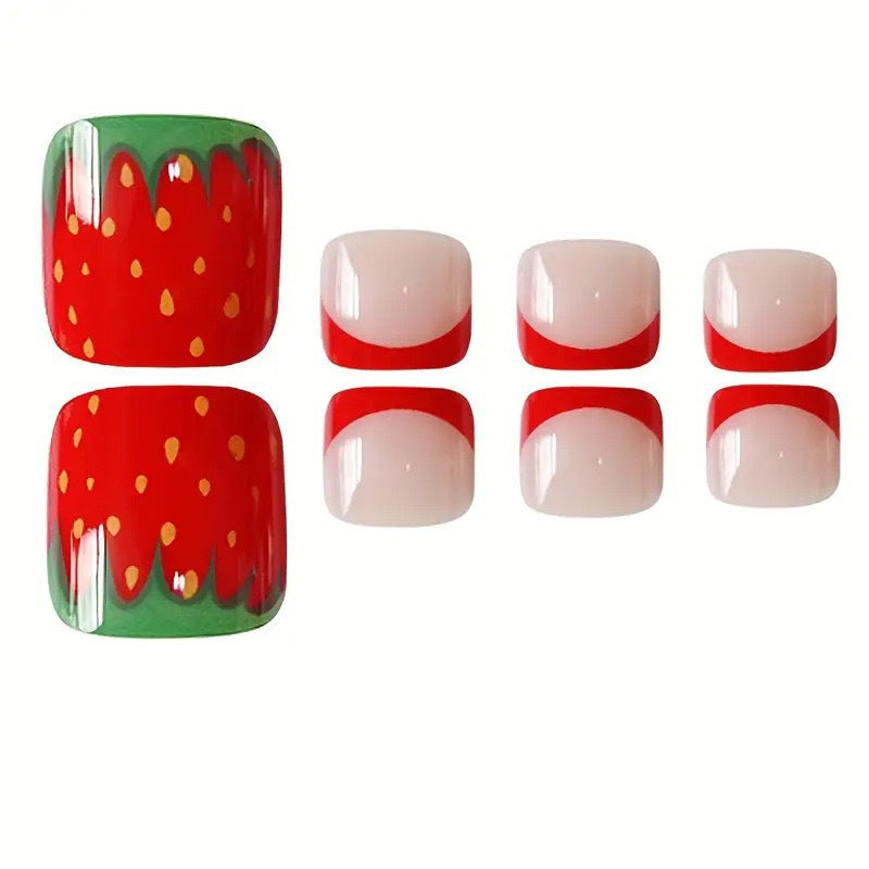 Artistic Strawberry-Themed Pedicure Stornfield