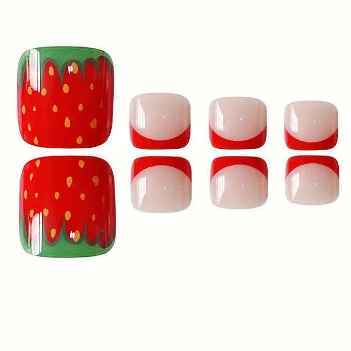 Artistic Strawberry-Themed Pedicure Stornfield