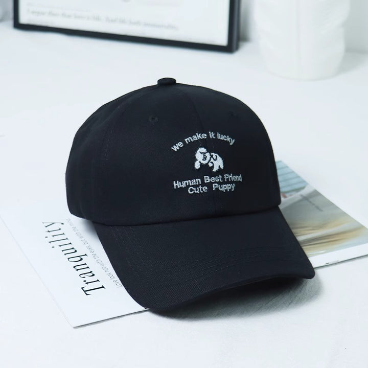 Women's Embroidered Puppy-Themed Baseball Cap Stornfield