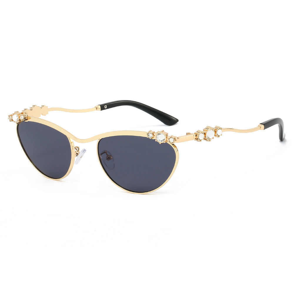 Women's Cat-Eye Sunglasses with Sparkling Stone Accents Stornfield