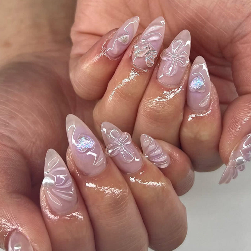 Elegant artificial nails with floral accents Stornfield