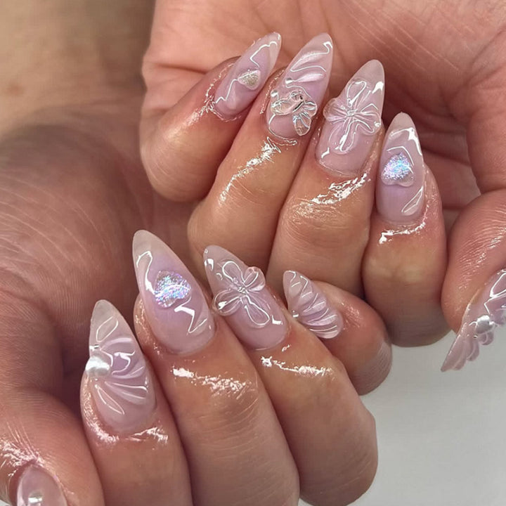 Elegant artificial nails with floral accents Stornfield