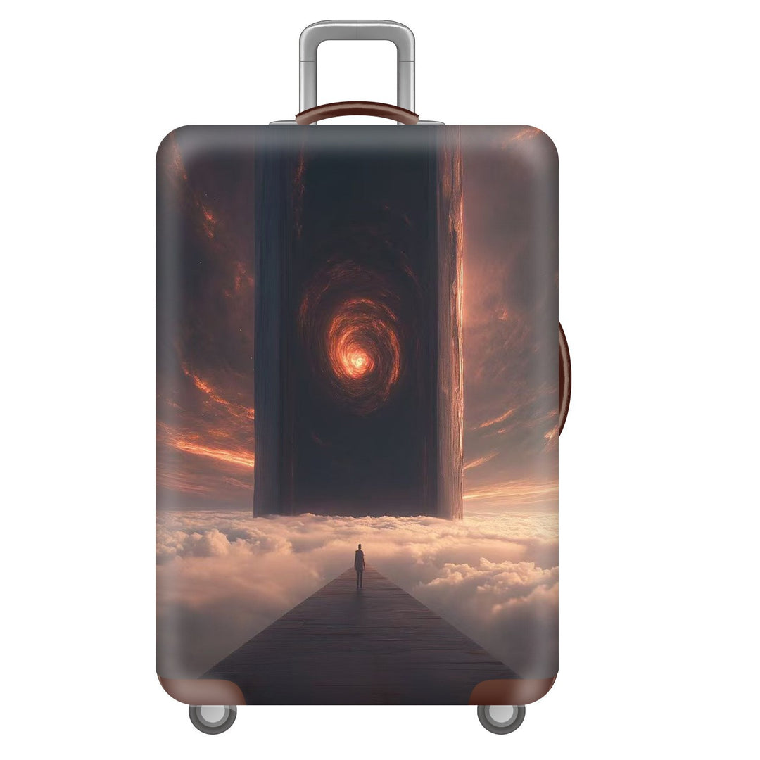 Unisex nano elastic suitcase cover with starry sky city motif, stretch protective cover for trolley luggage Stornfield