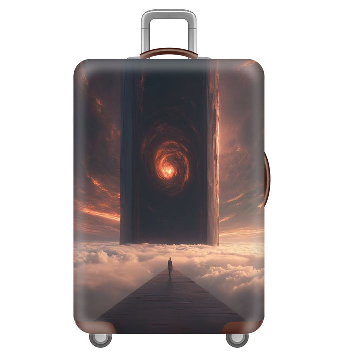Unisex nano elastic suitcase cover with starry sky city motif, stretch protective cover for trolley luggage Stornfield